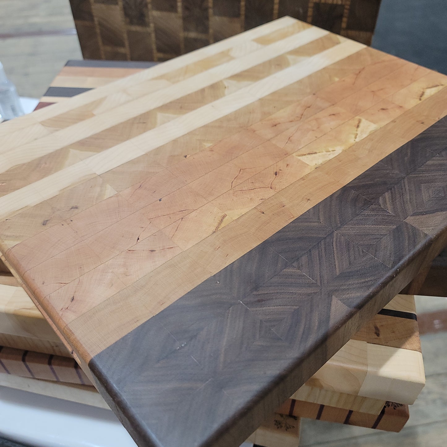 End Grain Ombre Cutting Board