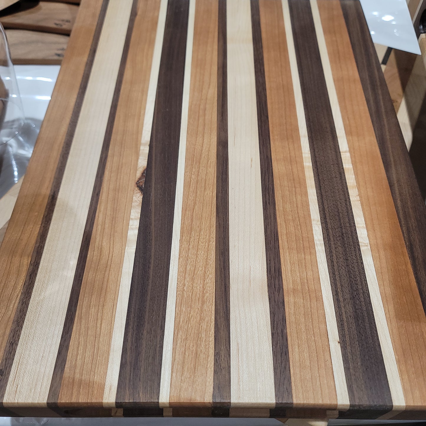 Maple, Walnut and Cherry Edge Grain Cutting Board
