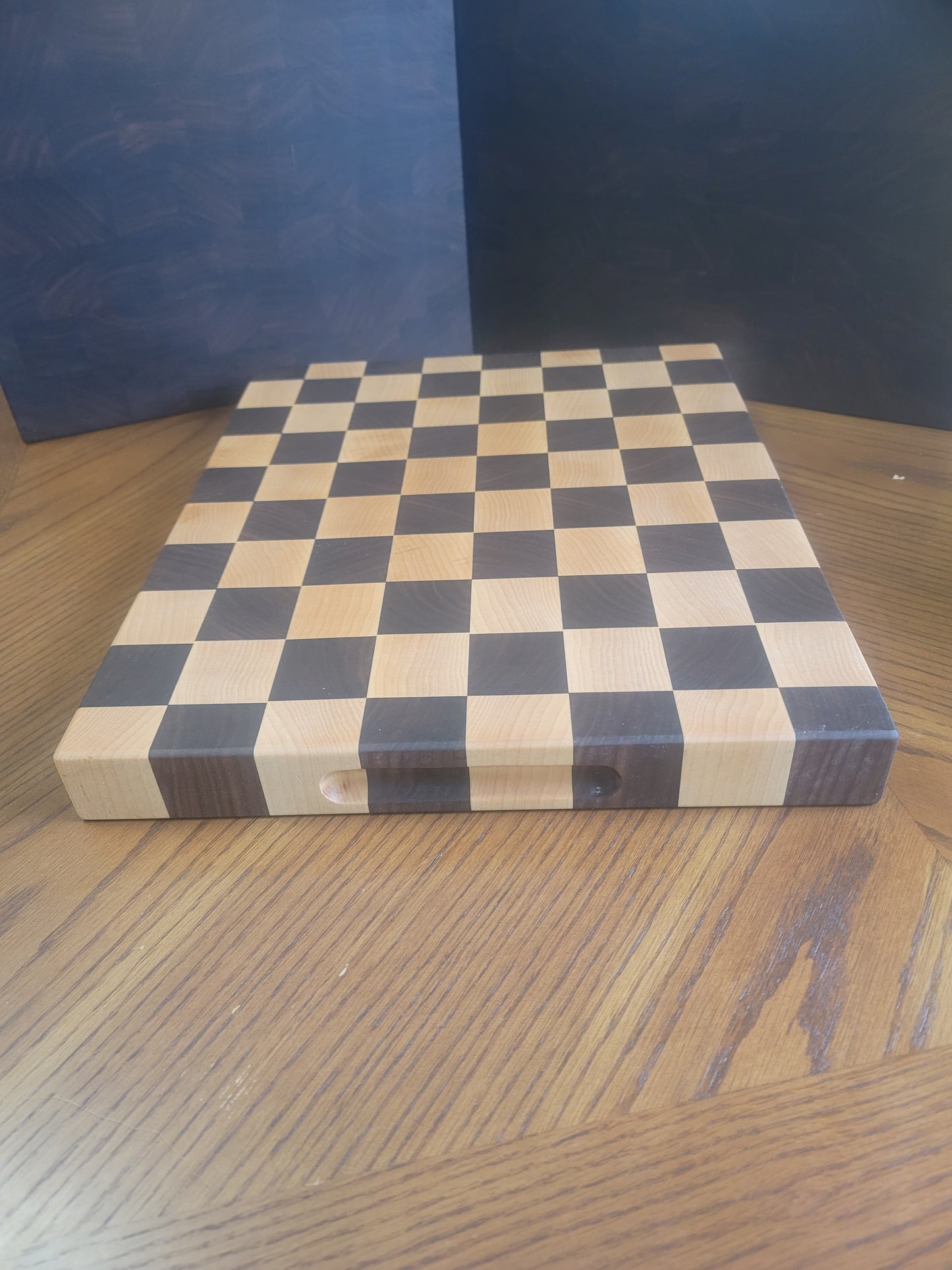 Walnut and Maple Checkered End Grain Cutting Board